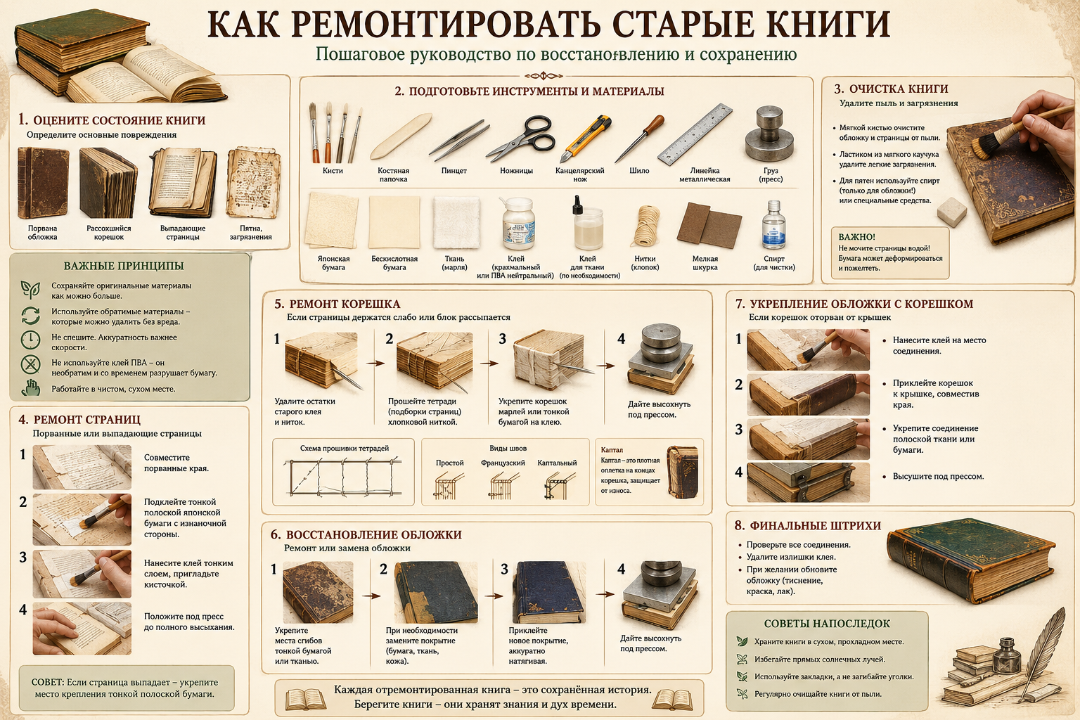 Ремонтируем старые книги
