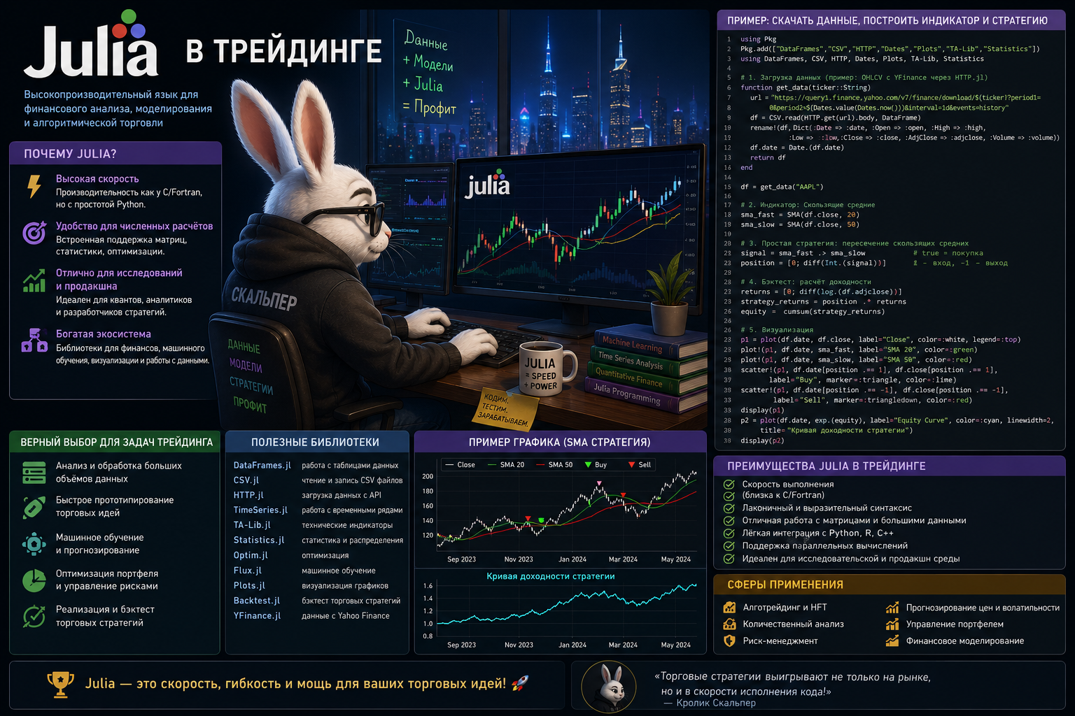 julia, Julia для алгоритмической торговли