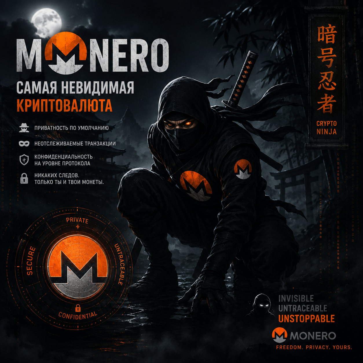Monero, криптовалюта-невидимка, анонимная криптовалюта