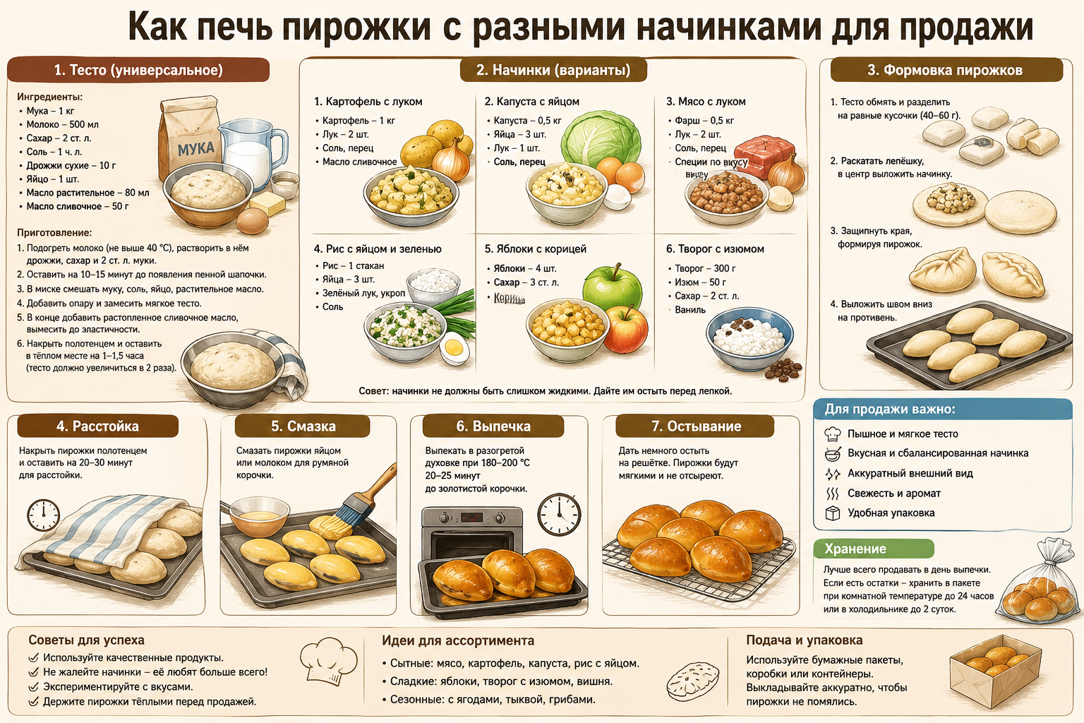 как правильно печь пирожки