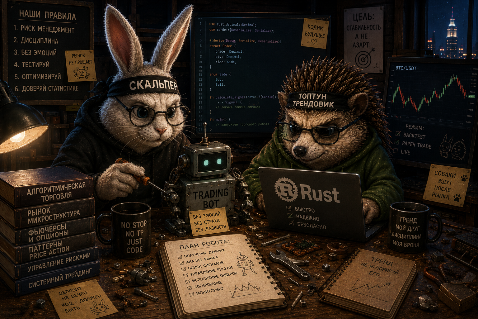 Как написать торгового робота, rust бот, Почему Rust, Архитектура торгового робота
