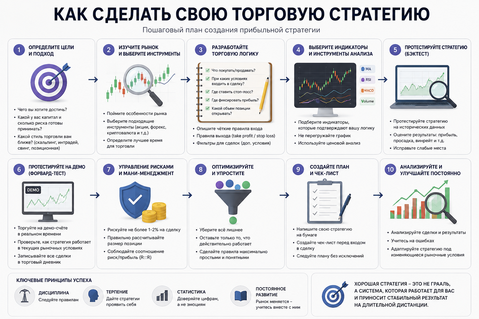Как создать прибыльную стратегию, c чего начинается стратегия, скальпинг, дневная торговля
