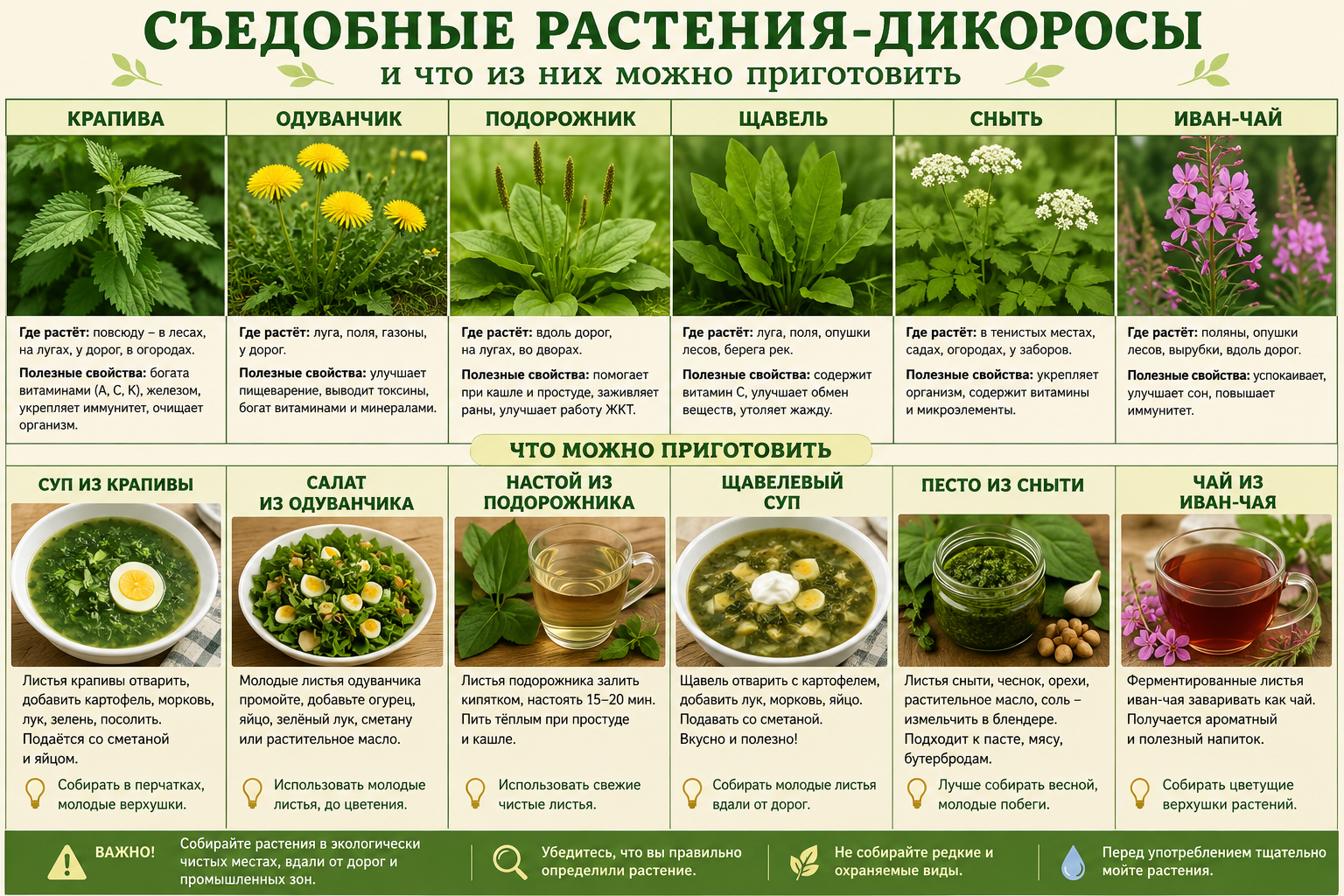 что можно приготовить из дикоросов